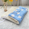 Snuggly rabbit mat - Blue background (40x60cm)
